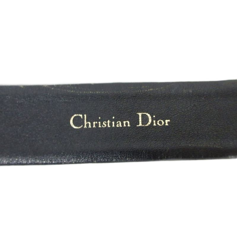 Christian Dior Trotter Belt Total Jacquard Canvas and Leather Black Beige Ibo86