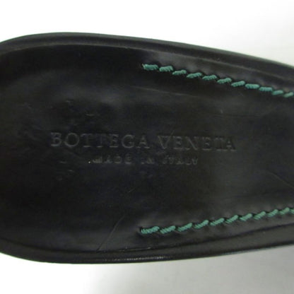 Bottega Veneta Heels Leather Sandals Mules Straw Raffia 37.5 Black Green Ibo86