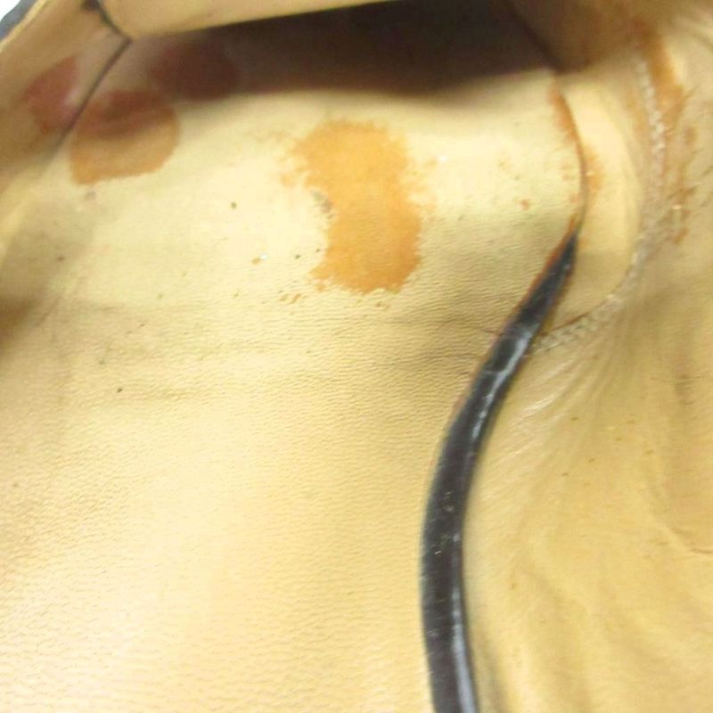 Hermes Moccasin Mules Sandals Heels Patent Leather Lace Up U-Tip Approx 22cm