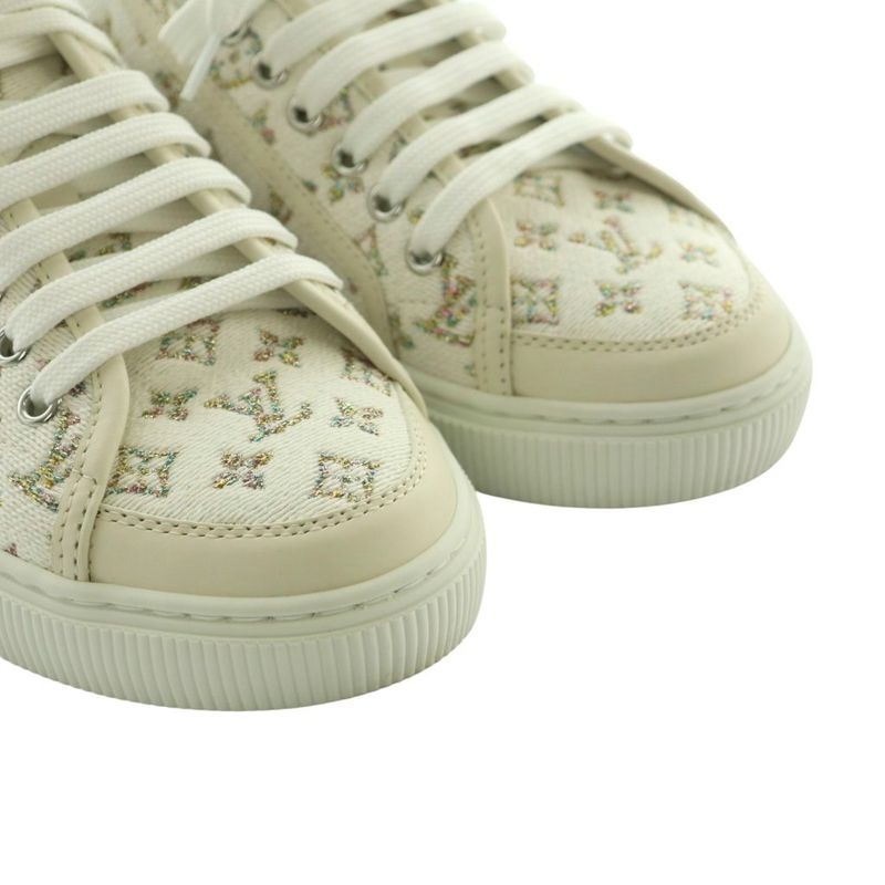 Louis Vuitton 25 Years LV Lagoon Sneakers Shoes Lame Thread 39 25.0cm (9.84in)