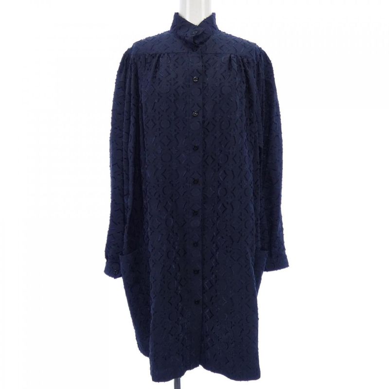 Louis Vuitton Reverse Monogram Fil Coupe Shirt Dress Fpdr05xey Dress