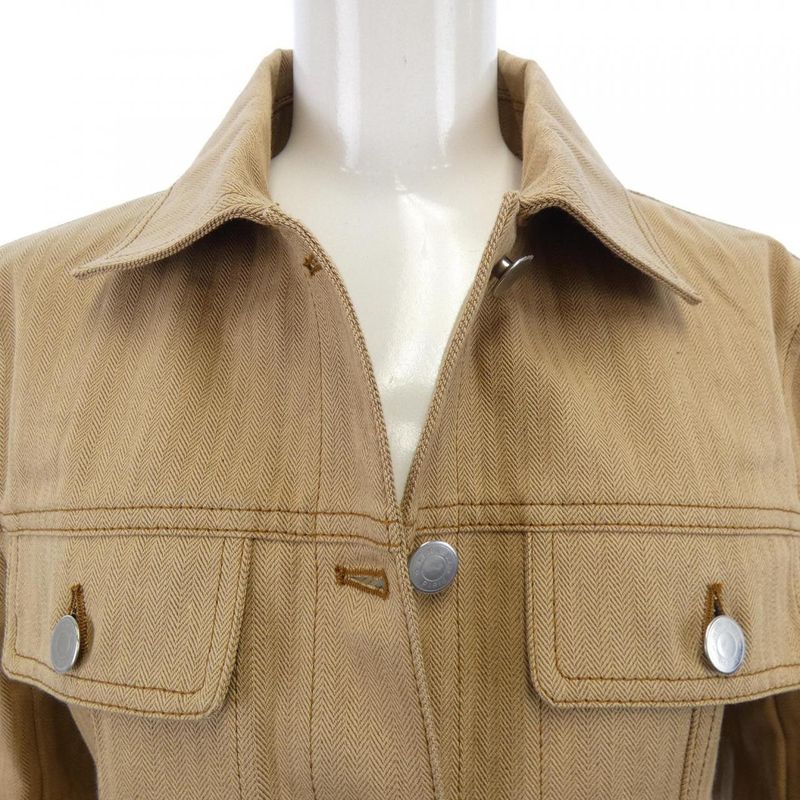 Hermes Herringbone 4h0257di Denim Jacket
