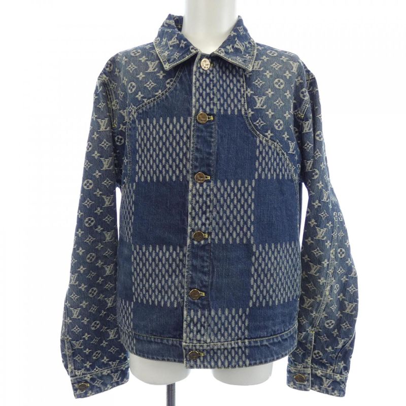 Louis Vuitton Giant Damier Wave Monogram Nigo Hja10wuzc Denim Jacket