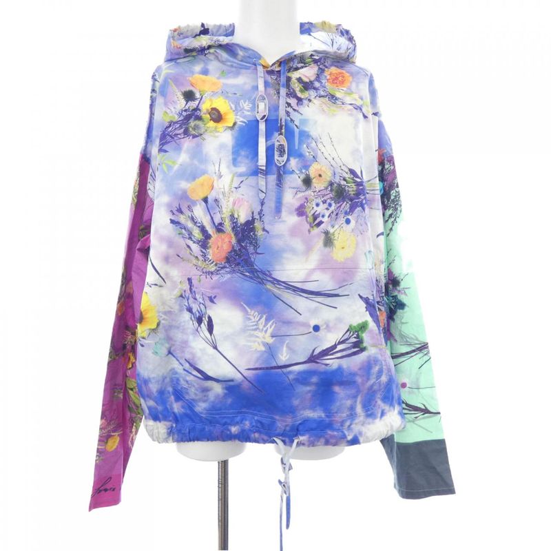 Louis Vuitton Flower Poplin Patchwork Hoodie His79wtxb Parka