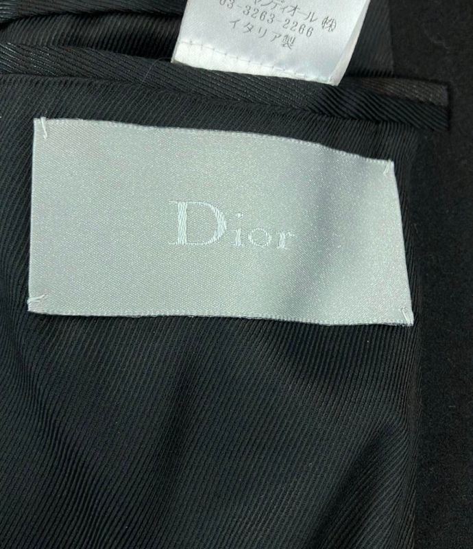 Dior Homme Chester Coat Wrap Black Wool 09aw 9h3131800315 Men's Size 46 (M)
