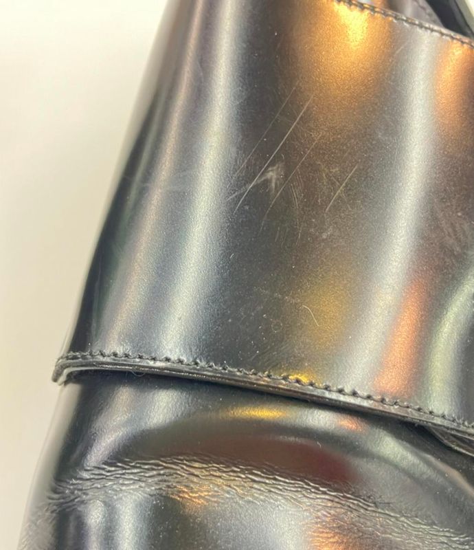 Saint Laurent Paris Double Monk Strap Leather Shoes Women's Size 37 1 2 (24.5cm