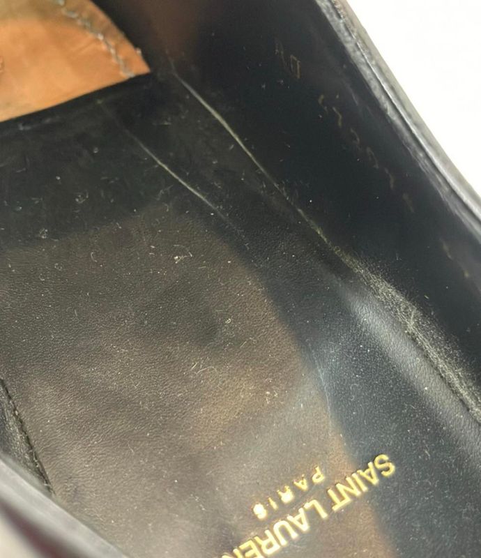 Saint Laurent Paris Double Monk Strap Leather Shoes Women's Size 37 1 2 (24.5cm