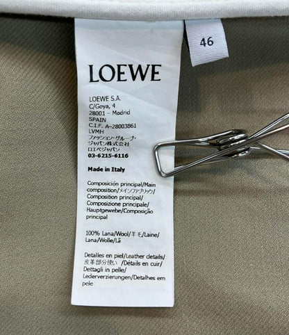 Loewe Jacket Combo Anagram Logo Leather Patch Blouson Wool Workwear Jacket