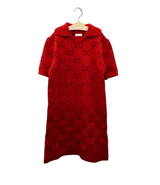 Gucci Short Sleeve Dress GG Pattern Knit Dress with Tags Kids Size 12 (150)