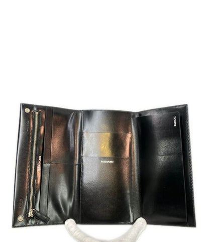 Prada Trifold Multi Wallet Patent Leather Pass Port Case Unisex Prada