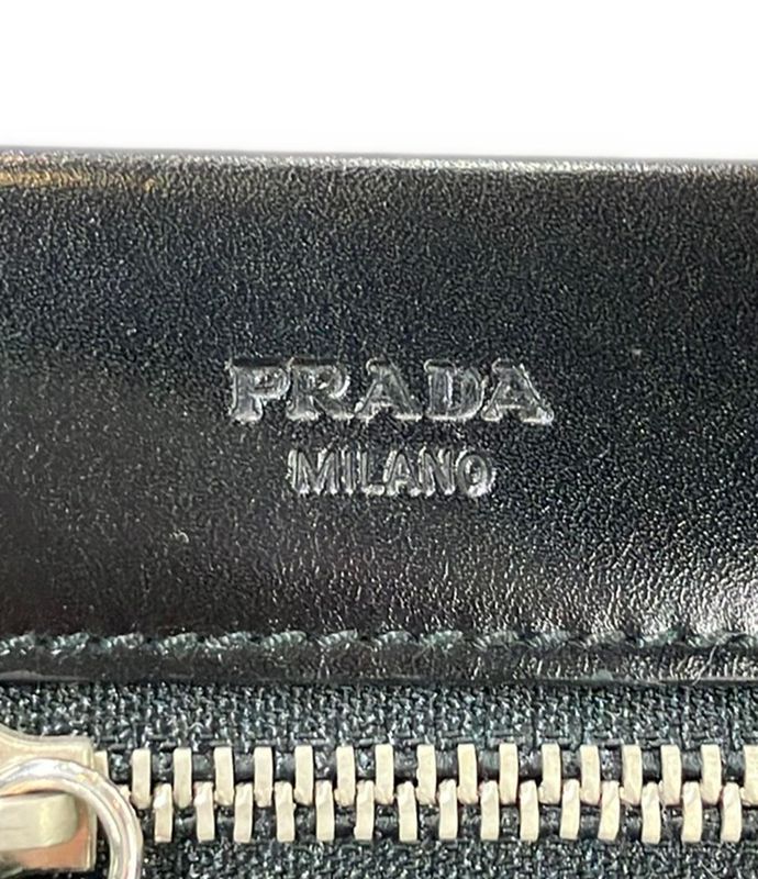 Prada Trifold Multi Wallet Patent Leather Pass Port Case Unisex Prada