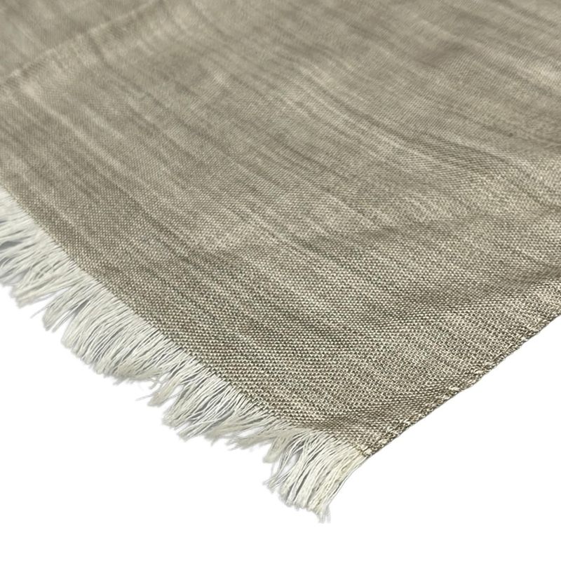Gucci Shawl - Gray Beige and Ivory GG Pattern Wool Silk