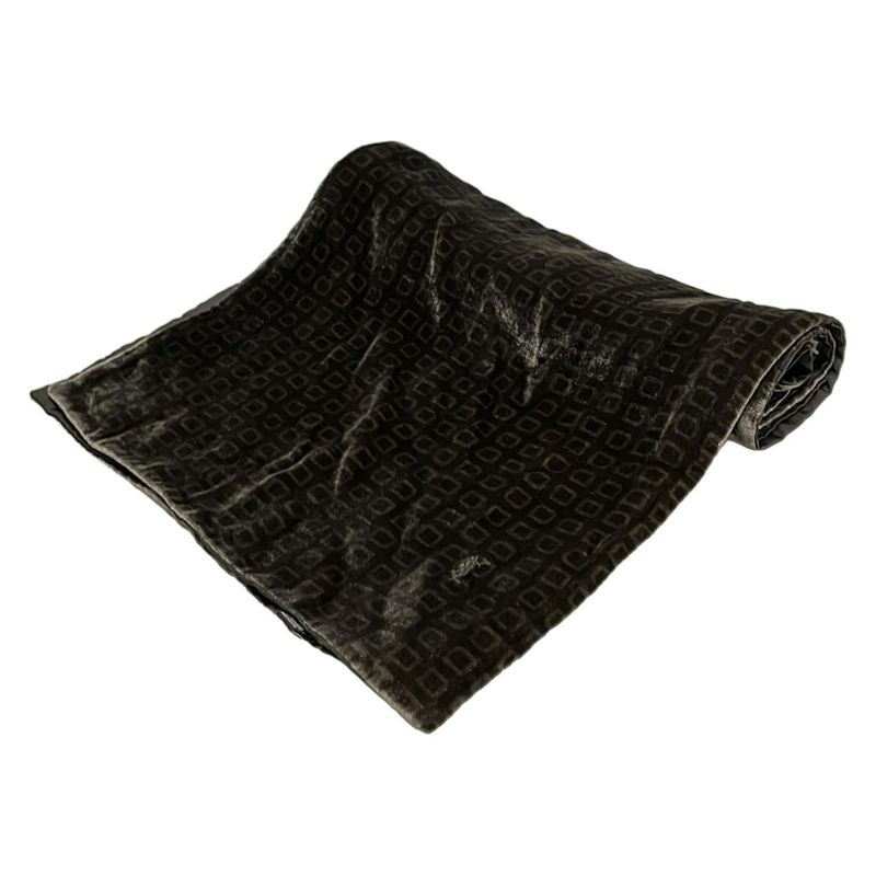 Yves Saint Laurent Scarf - Dark Brown and Dark Gray Silk