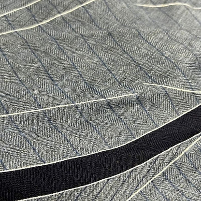 Hermes Shawl Rosange Navy Dark Navy and White Cashmere Silk