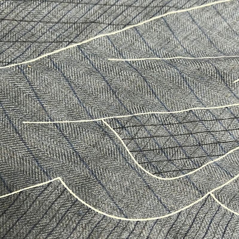 Hermes Shawl Rosange Navy Dark Navy and White Cashmere Silk