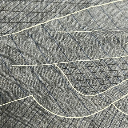 Hermes Shawl Rosange Navy Dark Navy and White Cashmere Silk