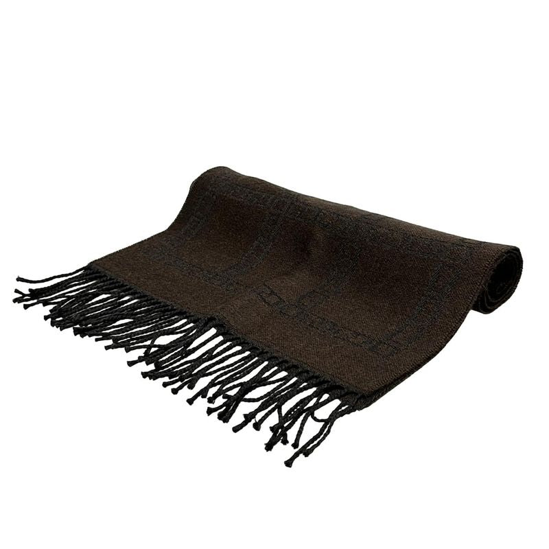 Fendi Shawl Excellent Condition - Dark Brown and Dark Gray Wool