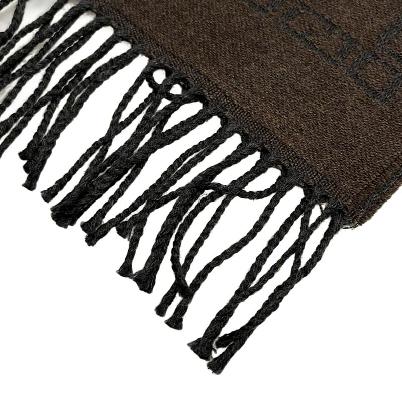 Fendi Shawl Excellent Condition - Dark Brown and Dark Gray Wool