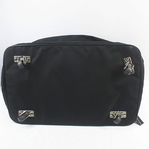 Prada Carry Nylon Bag Boston Bag Travel Black Blackish Made in Italy