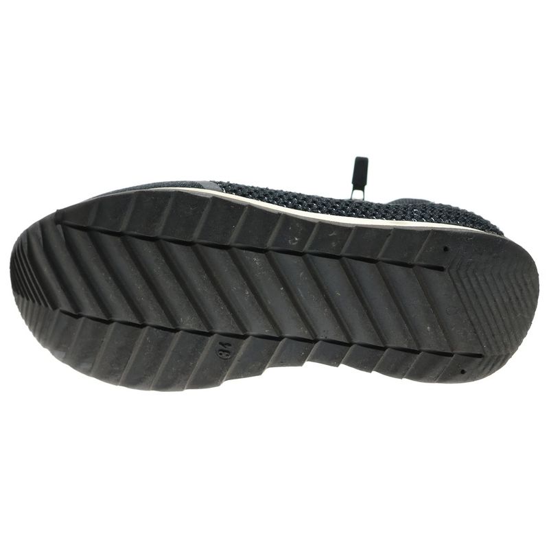 Dior Homme B25 Side Zip Logo Print High Cut Shoes Knit Socks Sneakers Black