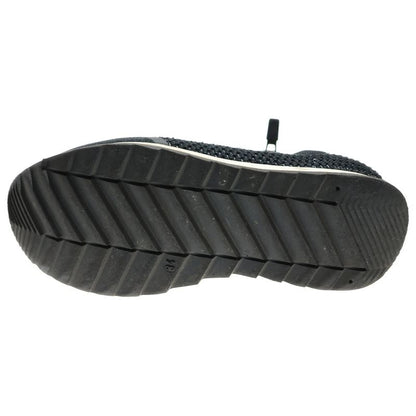 Dior Homme B25 Side Zip Logo Print High Cut Shoes Knit Socks Sneakers Black