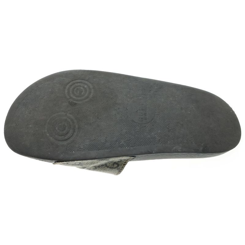 Gucci GG Supreme Taiga Wolf Print Slide Flat Sandals Beige Black Kids 508806