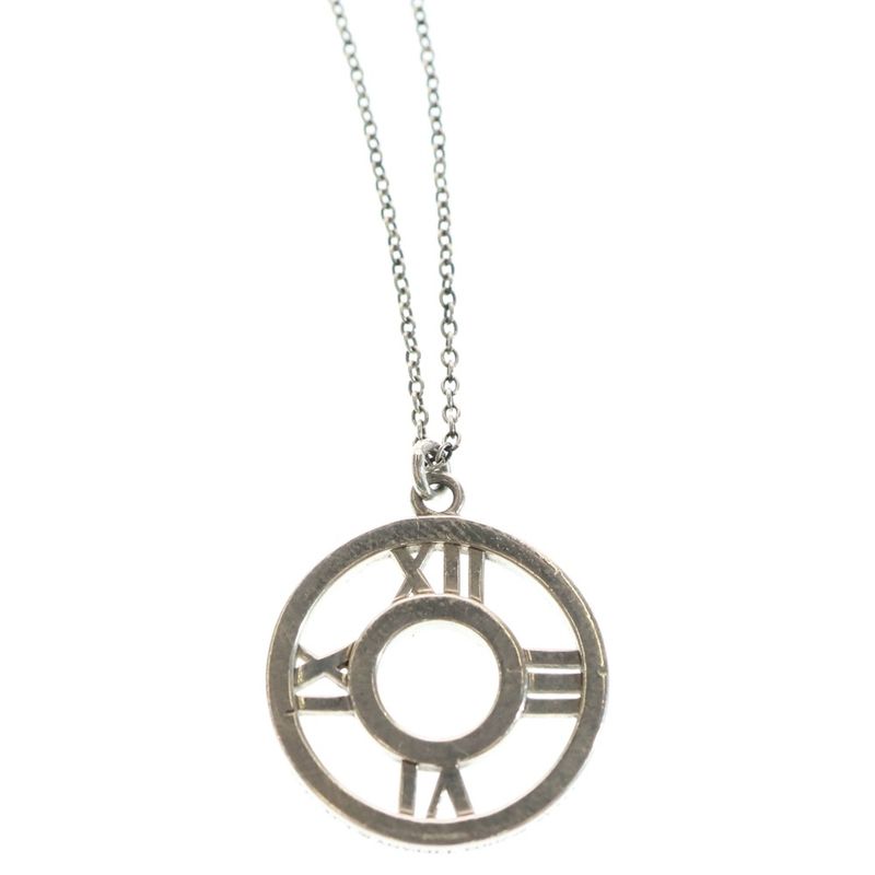 Tiffany & Co Atlas Open Medallion Chain Necklace in Silver