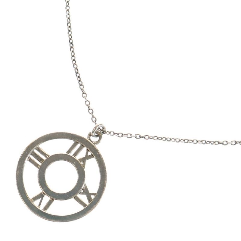 Tiffany & Co Atlas Open Medallion Chain Necklace in Silver