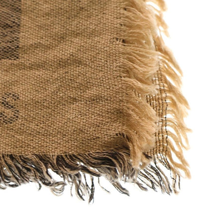 Louis Vuitton Monogram Giant Shawl Scarf Brown Cashmere Silk Mp2382