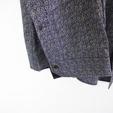 Gucci Shirt Slim Long Sleeves Floral Pattern Snap Buttons 40