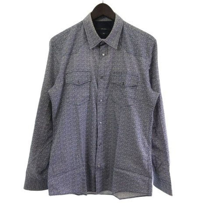 Gucci Shirt Slim Long Sleeves Floral Pattern Snap Buttons 40