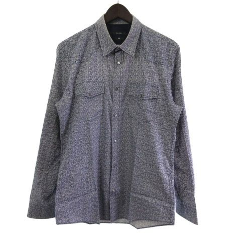 Gucci Shirt Slim Long Sleeves Floral Pattern Snap Buttons 40