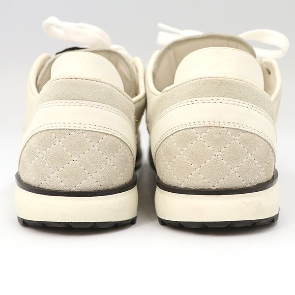 Chanel Low Cut Sneakers Leather White Gray Size 35 22.5cm (8.86in) Ladies