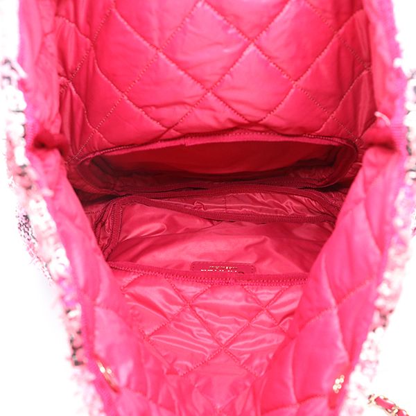 Chanel Pink and Other Tweed Coco Peach Tweed 2way Bag Ladies 40000018009037
