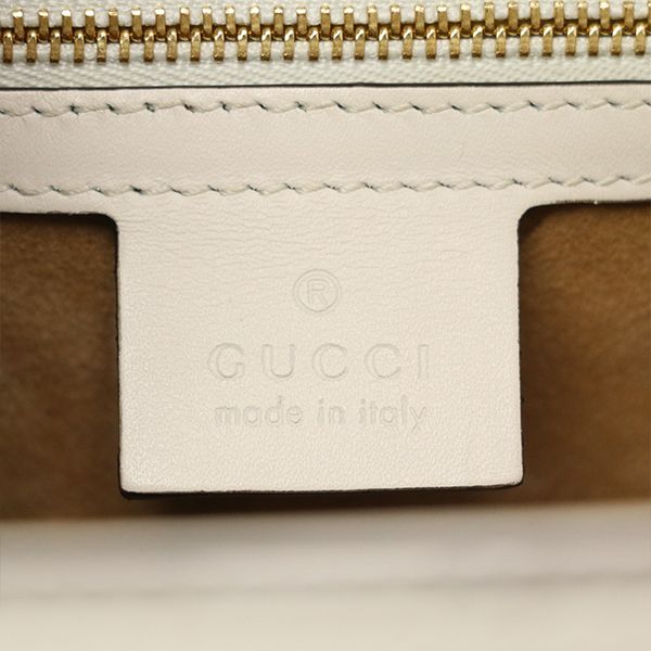 Gucci White Leather Sylvie Sherry Line 2way Handbag 431665 493075 400000180
