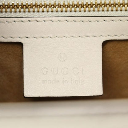Gucci White Leather Sylvie Sherry Line 2way Handbag 431665 493075 400000180