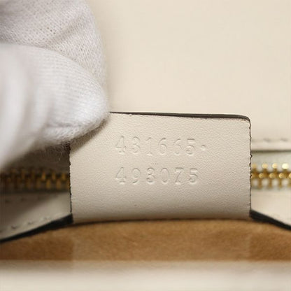 Gucci White Leather Sylvie Sherry Line 2way Handbag 431665 493075 400000180