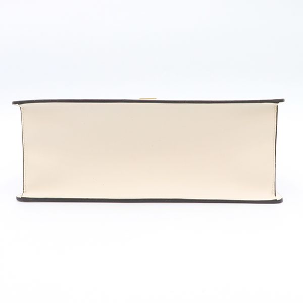 Gucci White Leather Sylvie Sherry Line 2way Handbag 431665 493075 400000180