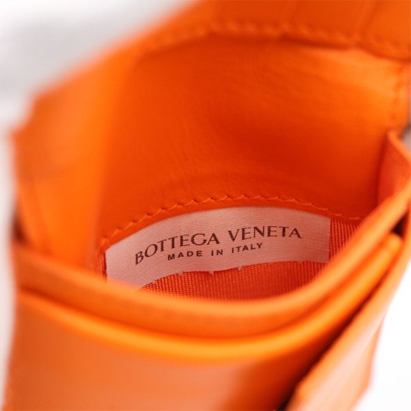 Bottega Veneta Dark Greenish and Orange Calfleather Maxi Intrecciato Cassette