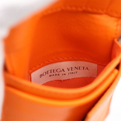 Bottega Veneta Dark Greenish and Orange Calfleather Maxi Intrecciato Cassette