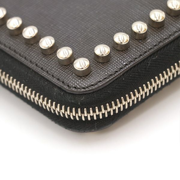 Fendi Black Leather Carlito Round Zipper Long Wallet Unisex 400001480160099