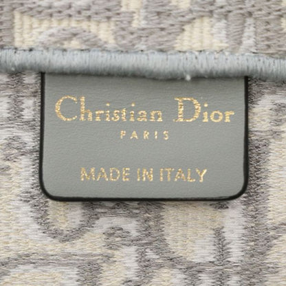 Christian Dior Ivoryish Gray Canvas Book Tote Bag with Medium Scarf 50-Ma-1223