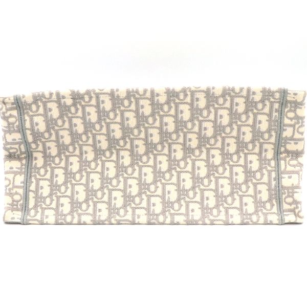 Christian Dior Ivoryish Gray Canvas Book Tote Bag with Medium Scarf 50-Ma-1223
