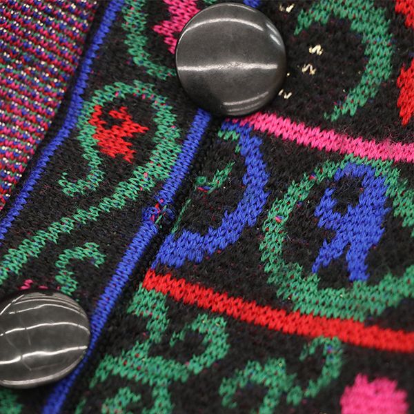 Yves Saint Laurent Long Sleeve Round Neck Knit Cardigan Hair