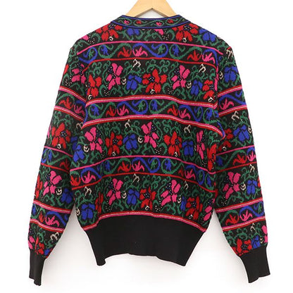 Yves Saint Laurent Long Sleeve Round Neck Knit Cardigan Hair