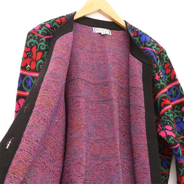 Yves Saint Laurent Long Sleeve Round Neck Knit Cardigan Hair