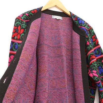 Yves Saint Laurent Long Sleeve Round Neck Knit Cardigan Hair