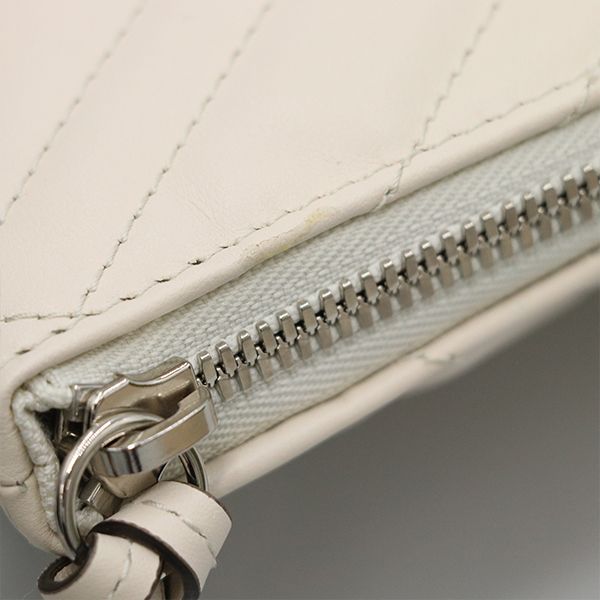 Gucci White Leather GG Marmont One Shoulder Bag 739166 Women's 400000180100