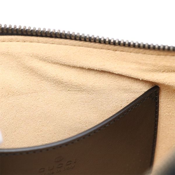 Gucci Black Leather GG Marmont One Shoulder Bag 739166 Women's 400000180100