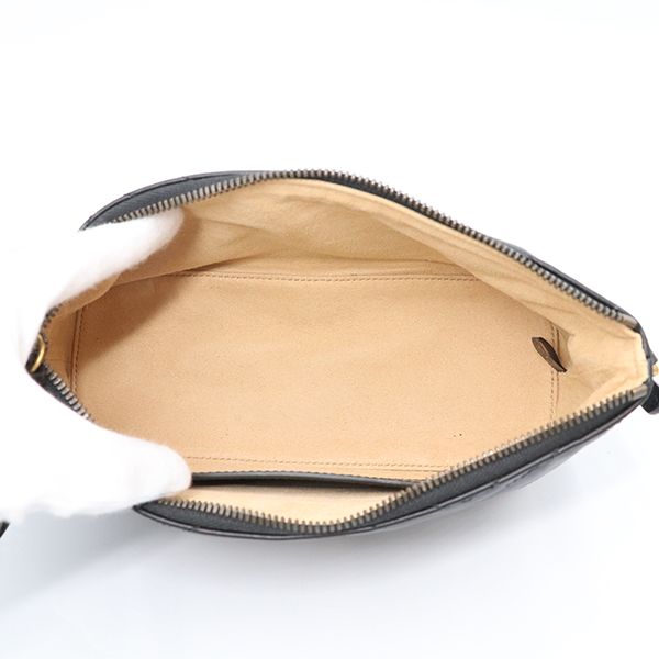 Gucci Black Leather GG Marmont One Shoulder Bag 739166 Women's 400000180100